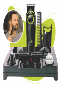 Máquina De Cortar Cabelo Fazer Barba Barbeador Acabamento Pelo B-Max Bmc036 5 Em 1 Cor Preto
